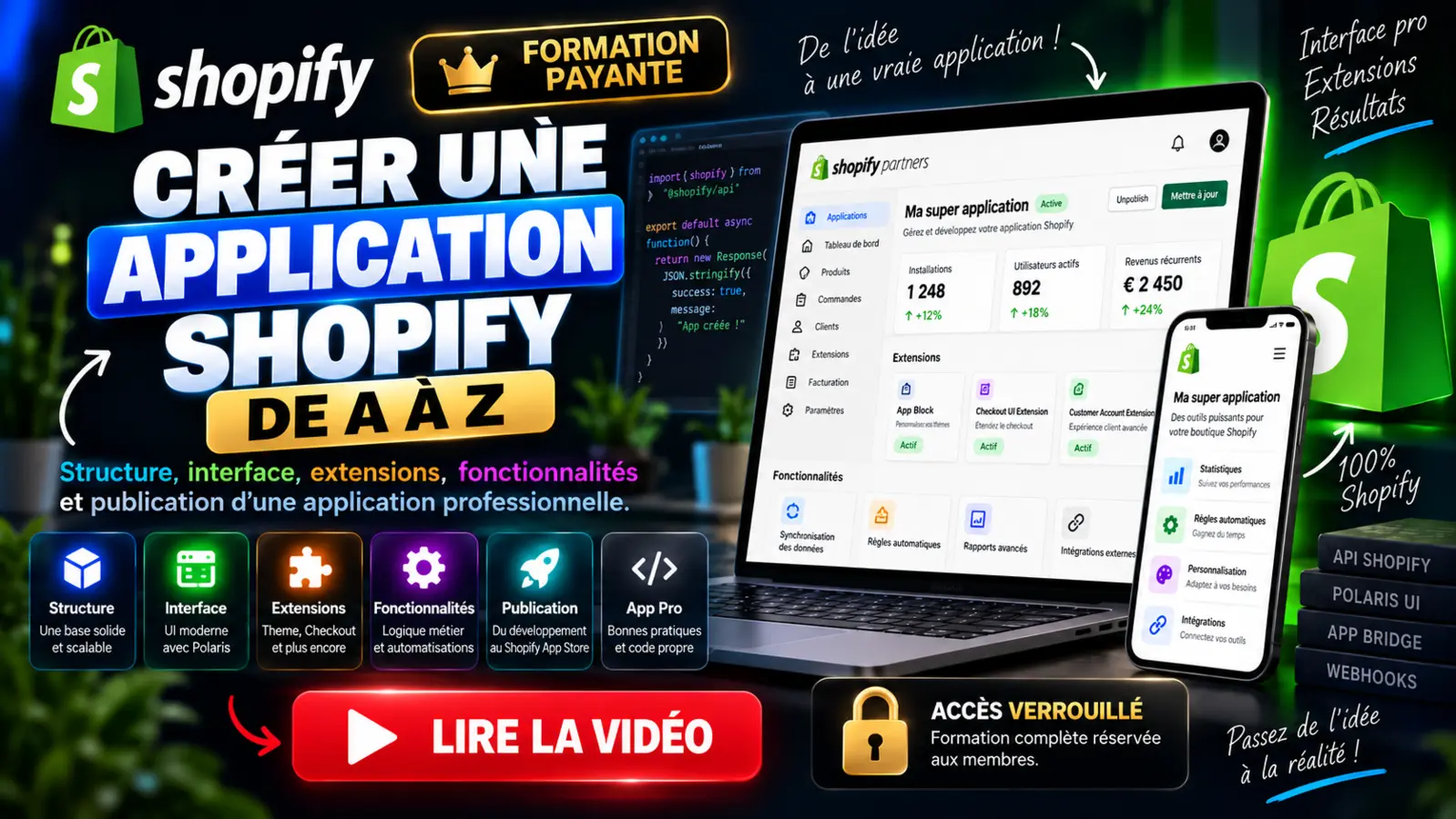 Formation : créer une application Shopify de A à Z
